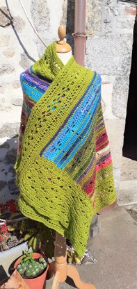 Sweet Pea Meadows Prayer Shawl Wrap