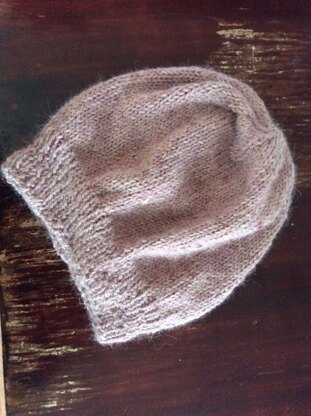 Hat in Blue Sky Fibers Brushed Suri & Alpaca Silk - Downloadable PDF