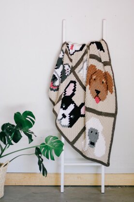 C2C Border Collie / Australian Shepard Dog Blanket Square