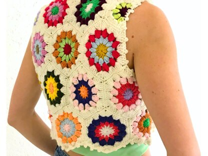 Vintage Hexagon Vest Crochet Pattern