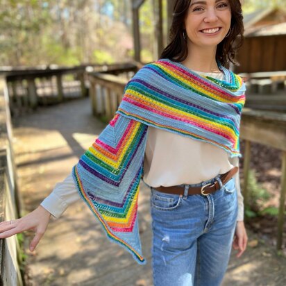 Rhoslyn Rainbow Shawl