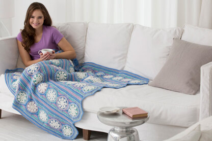 Ice Crystal Throw in Red Heart Super Saver Economy Solids - LW4637 - Downloadable PDF