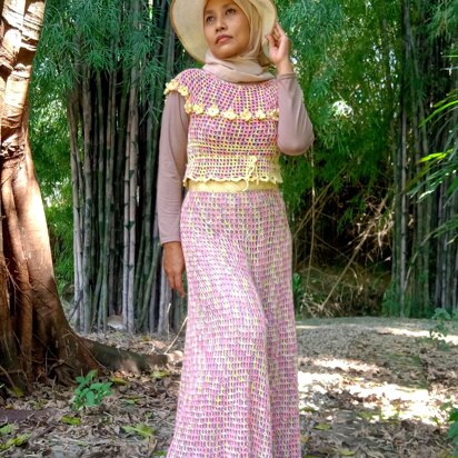 Bonica top and skirt crochet pattern