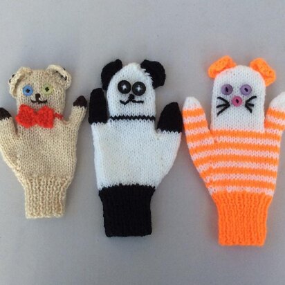 Child Animal Puppet Mittens