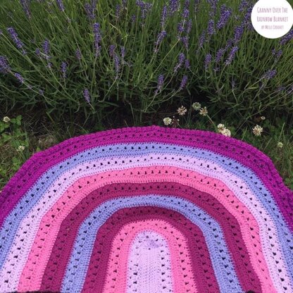 Granny Over the Rainbow Blanket pattern by Melu Crochet