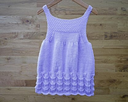 P136 Wavy Edged Pinafore Dress