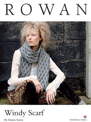 Windy Scarf in Rowan Pure Wool Worsted - D160 - Downloadable PDF