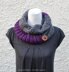 Purple and grey infinity scarf