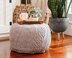 If The Slipper Fits Cable Floor Pouf