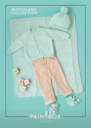 Woodland Friends - Free Layette Booties Knitting Pattern For Babies in Paintbox Yarns Baby DK