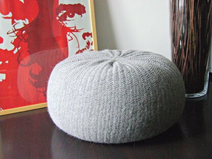 DIY Tutorial XXL Large Knitted Pouf Poof, Ottoman, Footstool, Home Decor, Pillow, Bean Bag, Floor cushion
