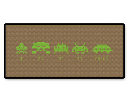 Space Invaders - PDF Cross Stitch Pattern