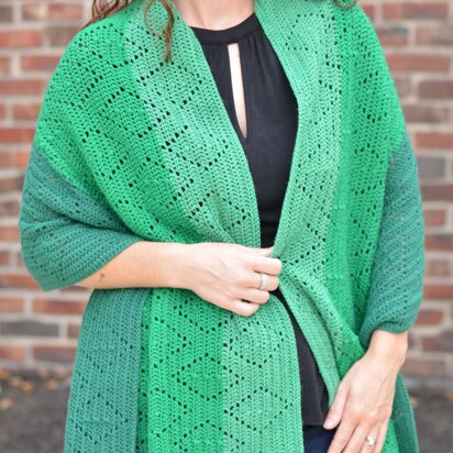 Diamond Cutout Shawl