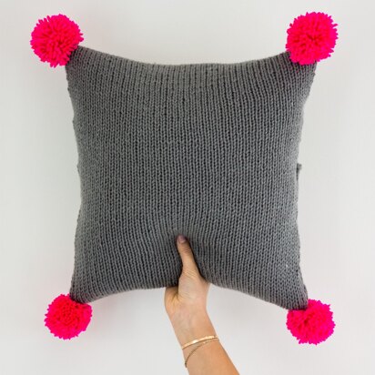 The Neon Pink Pompom Pillow