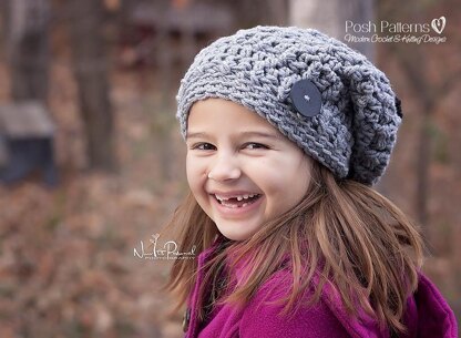 Textured Slouchy Hat Crochet Pattern 207