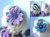 322 CHUNKY STYLE BLUE HEADBAND WITH FLOWER