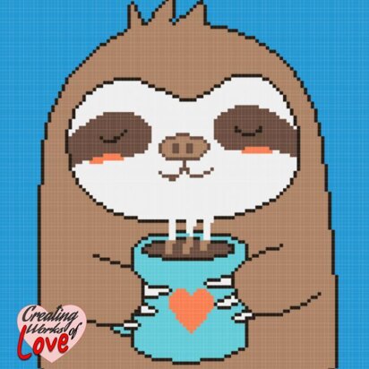 Coffee Sloth Stitch Graphgan