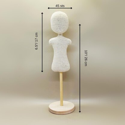 Crochet Mannequin, amigurumi Mannequin, doll Mannequin