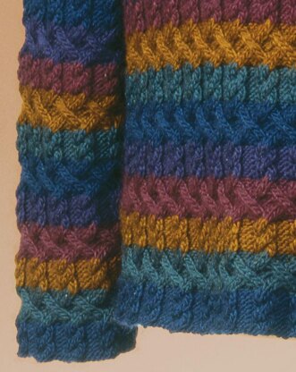 Striped Grillwork Lattice Pullover 127