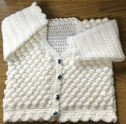 Honeycomb Crochet Cardigan Pattern for Baby or Child