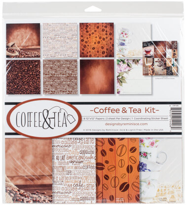 Reminisce Collection Kit 12"X12" - Coffee & Tea