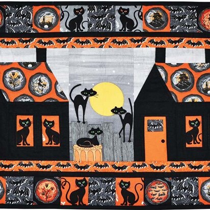 Michael Miller Fabrics Bats and Black Cats Quilt - Downloadable PDF