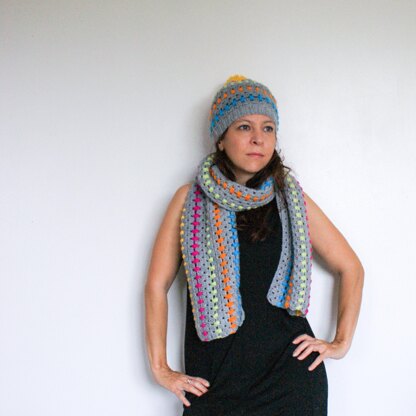 Granny Dot Hat & Scarf