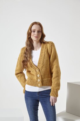 Cardigan & Waistcoat knitted in King Cole Celestial Super Chunky - Ladies - P6065 - Leaflet