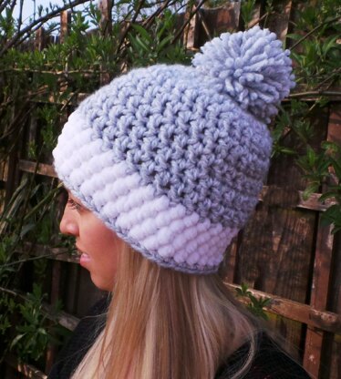 Crochet hat pattern Nordic Snow Hat UK