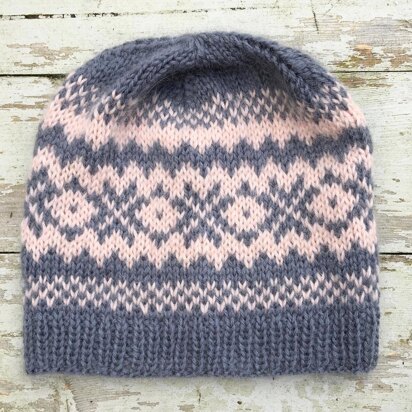 Isla Fair Isle Hat - knitting pattern