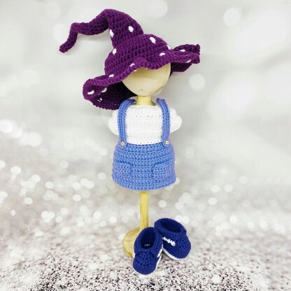 Witch doll crochet pattern, Amigurumi doll pattern