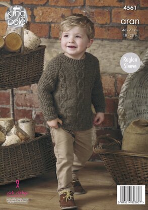 Raglan Tunic & Cardigan in King Cole Fashion Aran - 4561 - Downloadable PDF