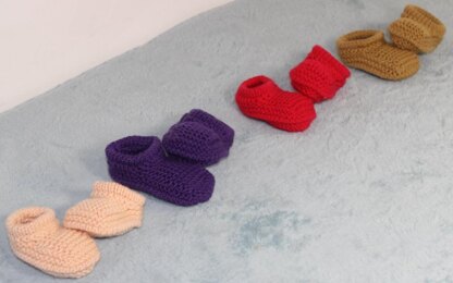 Baby Simple Aran Circular Slippers