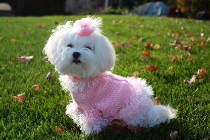 Pretty in Pink Dog Sweater