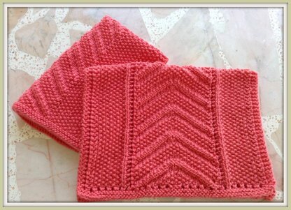 Eyelet Seed Chevron Reversible Knit Towel