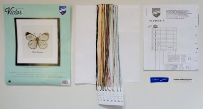 Vervaco Counted Cross Stitch Kit Lmv White Butterfly Cross Stitch Kit