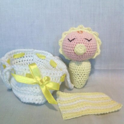 Crochet Baby in Crib