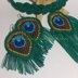 8. Peacock feather earrings