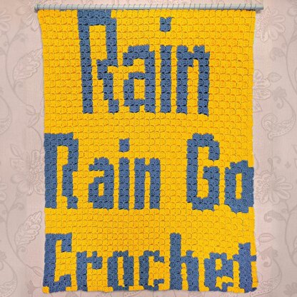 Intarsia - Rain Rain Go Crochet Chart - C2C Blacket