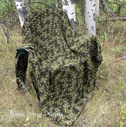 Camo Woodsman Hunter Man Cave Blanket