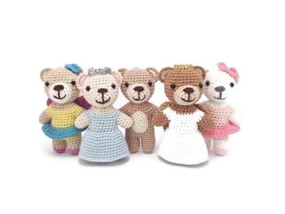 Tiny Teddies Amigurumi 5 in 1