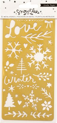 American Crafts Snowflake Metal Stencil - Copper