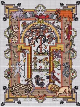 Long Dog Samplers Kells Eden Cross Stitch Chart - 2002032 -  Leaflet