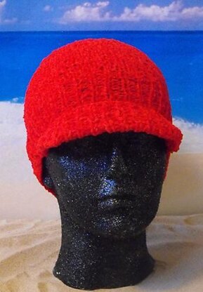 PLAIN CHENILLE BEANIECAP KNITTING PATTERN