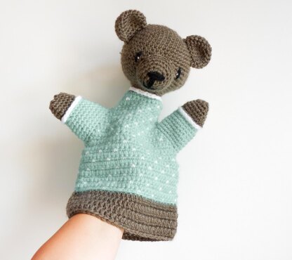 025-Bear crochet puppet