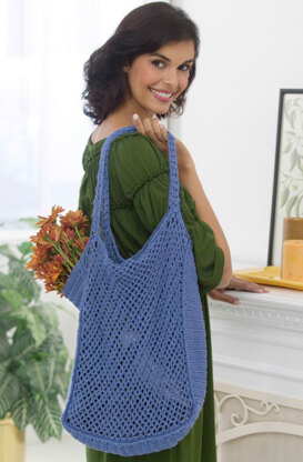 Mesh Market Bag in Red Heart Mariola - WR2030EN - Downloadable PDF