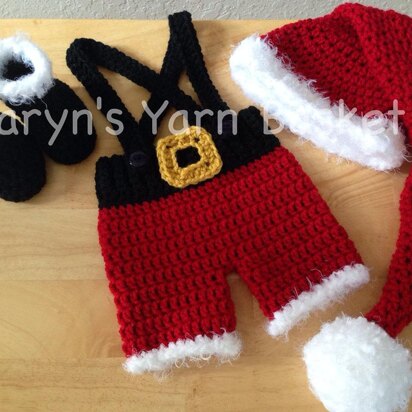 Santa's Lil Helper 4pc Santa Suit with Elf Hat & Boots - Newborn