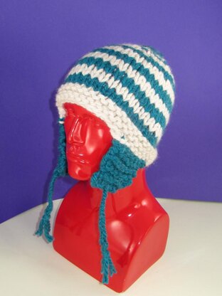 Super Chunky Stripe Trapper Hat