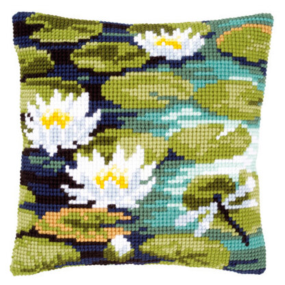 Vervaco Water Lilies Cushion Front Chunky Cross Stitch Kit - 40cm x 40cm