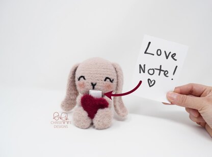 Valentine Note Bunny